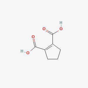 molecular formula C7H8O4 B1593695 Cyclopent-1-ene-1,2-dicarboxylic acid CAS No. 3128-15-2