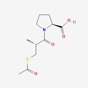 molecular formula C11H17NO4S B1593703 1-[(2r)-3-(Acetylsulfanyl)-2-methylpropanoyl]-l-proline CAS No. 65167-28-4