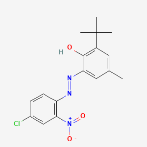 molecular formula C17H18ClN3O3 B1593721 Phenol, 2-[(4-chloro-2-nitrophenyl)azo]-6-(1,1-dimethylethyl)-4-methyl- CAS No. 22617-04-5