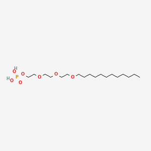 molecular formula C18H39O7P B1593729 2-[2-[2-(Dodecyloxy)ethoxy]ethoxy]ethyl dihydrogen phosphate CAS No. 52598-24-0