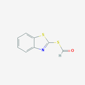molecular formula C8H5NOS2 B159375 Methanethioic acid, S-2-benzothiazolyl ester (9CI) CAS No. 131123-87-0