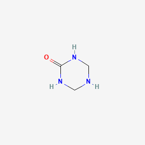 molecular formula C3H7N3O B1593791 1,3,5-三嗪-2(1H)-酮，四氢- CAS No. 7098-14-8