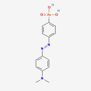 molecular formula C14H16AsN3O3 B1593821 对二甲氨基偶氮苯胂酸 CAS No. 622-68-4