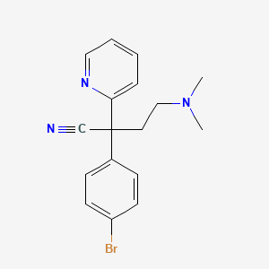 molecular formula C17H18BrN3 B1593839 alpha-(4-Bromophenyl)-alpha-(2-(dimethylamino)ethyl)pyridine-2-acetonitrile CAS No. 65676-22-4
