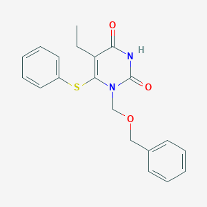 molecular formula C20H20N2O3S B159387 5-Ethyl-1-benzyloxymethyl-6-(phenylthio)uracil CAS No. 132774-46-0