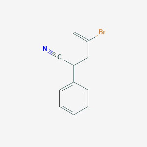 molecular formula C11H10BrN B159394 4-Bromo-2-phenylpent-4-enenitrile CAS No. 137040-93-8