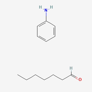 molecular formula C13H21NO B1593941 Heptanal, polymer with benzenamine CAS No. 9003-50-3