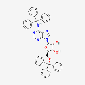 molecular formula C48H41N5O4 B1593982 Adenosine, N-(triphenylmethyl)-5'-O-(triphenylmethyl)- CAS No. 31085-55-9