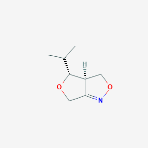 molecular formula C8H13NO2 B159401 3H,6H-Furo[3,4-c]isoxazole,3a,4-dihydro-4-(1-methylethyl)-,cis-(9CI) CAS No. 136969-04-5