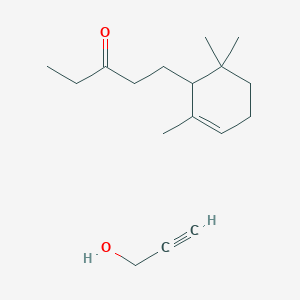 molecular formula C17H28O2 B1594013 3-Pentanone, 1-(2,6,6-trimethyl-2-cyclohexen-1-yl)-, reaction products with 2-propyn-1-ol CAS No. 68611-23-4