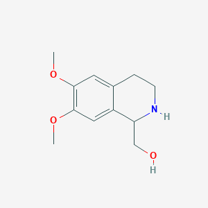molecular formula C12H17NO3 B1594097 (6,7-Dimethoxy-1,2,3,4-tetrahydro-isoquinolin-1-yl)-methanol CAS No. 4356-47-2