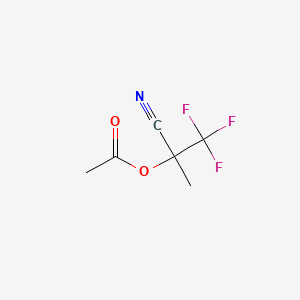 molecular formula C6H6F3NO2 B1594141 3,3,3-Trifluoro-2-methyllactonitrile acetate CAS No. 4588-51-6