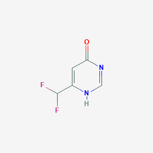 molecular formula C5H4F2N2O B159415 6-(二氟甲基)嘧啶-4(3H)-酮 CAS No. 126538-89-4