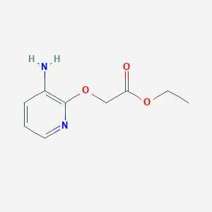 molecular formula C9H12N2O3 B159418 Ethyl [(3-amino-2-pyridinyl)oxy]acetate CAS No. 136742-82-0