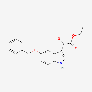 molecular formula C19H17NO4 B1594219 ethyl 2-oxo-2-(5-phenylmethoxy-1H-indol-3-yl)acetate CAS No. 75238-44-7