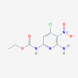 molecular formula C8H9ClN4O4 B1594228 ethyl N-(6-amino-4-chloro-5-nitropyridin-2-yl)carbamate CAS No. 6506-86-1