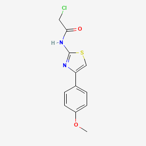 molecular formula C12H11ClN2O2S B1594273 2-氯-N-[4-(4-甲氧基苯基)-1,3-噻唑-2-基]乙酰胺 CAS No. 6202-74-0