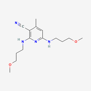 molecular formula C15H24N4O2 B1594288 2,6-双（（3-甲氧基丙基）氨基）-4-甲基烟腈 CAS No. 51560-72-6