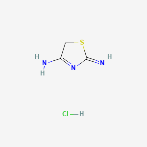 molecular formula C3H6ClN3S B1594309 2-Amino-4-imino-2-thiazoline hydrochloride CAS No. 36518-76-0