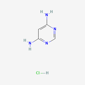 molecular formula C4H7ClN4 B1594340 4,6-Pyrimidinediamine, monohydrochloride CAS No. 5468-67-7