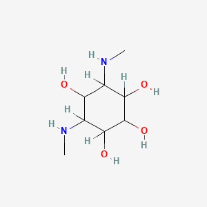molecular formula C8H18N2O4 B1594390 4,6-双（甲基氨基）环己烷-1,2,3,5-四醇 CAS No. 6216-38-2
