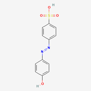 molecular formula C12H10N2O4S B1594419 4-[(4-Hydroxyphenyl)diazenyl]benzenesulfonic acid CAS No. 2918-83-4