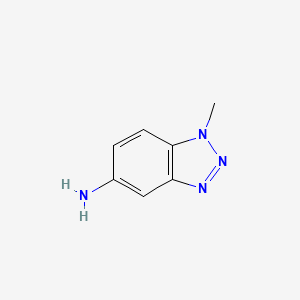 molecular formula C7H8N4 B1594442 1H-苯并三唑-5-胺，1-甲基- CAS No. 27799-83-3