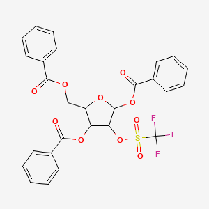 molecular formula C27H21F3O10S B1594476 [3,5-二苯甲酰氧基-4-(三氟甲磺酰氧基)恶烷-2-基]甲基苯甲酸酯 CAS No. 97614-41-0
