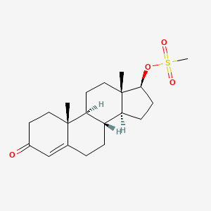 molecular formula C20H30O4S B1594482 [(8R,9S,10R,13S,14S,17S)-10,13-dimethyl-3-oxo-1,2,6,7,8,9,11,12,14,15,16,17-dodecahydrocyclopenta[a]phenanthren-17-yl] methanesulfonate CAS No. 23067-29-0