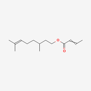 B1594523 2-Butenoic acid, 3,7-dimethyl-6-octen-1-yl ester CAS No. 68039-38-3