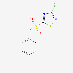 molecular formula C10H9ClN2O2S2 B1594537 3-Chloro-5-(4-methylbenzylsulfonyl)-1,2,4-thiadiazole CAS No. 494763-26-7