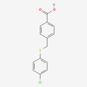 molecular formula C14H11ClO2S B1594546 4-(4-Chloro-phenylsulfanylmethyl)-benzoic acid CAS No. 88382-51-8
