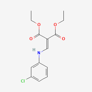 molecular formula C14H16ClNO4 B1594577 二乙基((间氯苯胺)亚甲基)丙二酸酯 CAS No. 3412-99-5