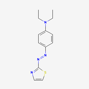 molecular formula C13H16N4S B1594584 苯胺，N,N-二乙基-4-(2-噻唑基偶氮)- CAS No. 52048-31-4