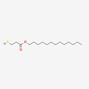 B1594594 Propanoic acid, 3-mercapto-, tridecyl ester CAS No. 50727-77-0