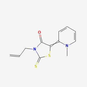 molecular formula C12H12N2OS2 B1594603 4-Thiazolidinone, 5-(1-methyl-2(1H)-pyridinylidene)-3-(2-propen-1-yl)-2-thioxo- CAS No. 34330-15-9