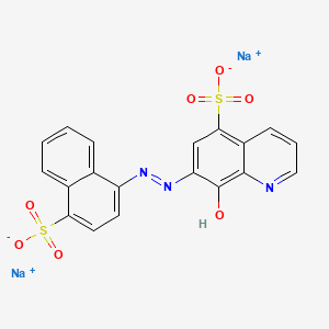 molecular formula C19H11N3Na2O7S2 B1594617 8-羟基-7-[(4-磺酸基-1-萘基)偶氮]喹啉-5-磺酸二钠 CAS No. 53611-17-9