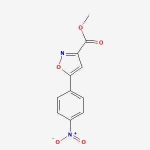 molecular formula C11H8N2O5 B1594649 5-(4-硝基苯基)异噁唑-3-羧酸甲酯 CAS No. 487034-01-5