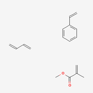 molecular formula C17H22O2 B1594675 2-Propenoic acid, 2-methyl-, methyl ester, polymer with 1,3-butadiene and ethenylbenzene CAS No. 25053-09-2