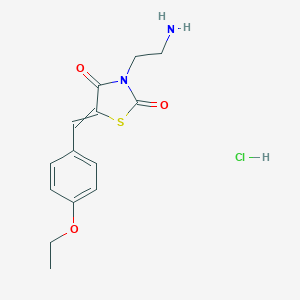 molecular formula C14H17ClN2O3S B159468 3-(2-氨基乙基)-5-[(4-乙氧基苯基)亚甲基]-1,3-噻唑烷-2,4-二酮；盐酸盐 CAS No. 1049738-54-6