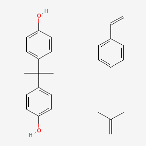 molecular formula C27H32O2 B1594691 Phenol, 4,4'-(1-methylethylidene)bis-, reaction products with isobutylene and styrene CAS No. 68784-69-0