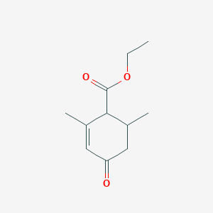 molecular formula C11H16O3 B1594728 Ethyl 2,6-dimethyl-4-oxocyclohex-2-ene-1-carboxylate CAS No. 6102-15-4