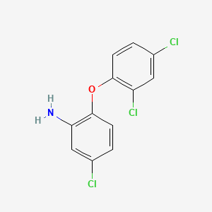 molecular formula C12H8Cl3NO B1594767 5-Chloro-2-(2,4-dichlorophenoxy)aniline CAS No. 56966-52-0
