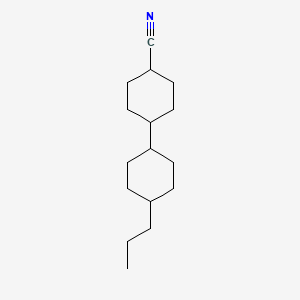 molecular formula C16H27N B1594783 [1,1'-Bicyclohexyl]-4-carbonitrile, 4'-propyl-, (trans,trans)- CAS No. 65355-35-3