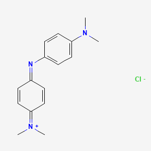 molecular formula C16H20N3+ B1594824 (4-((4-(Dimethylamino)phenyl)imino)cyclohexa-2,5-dien-1-ylidene)dimethylammonium chloride CAS No. 4486-05-9