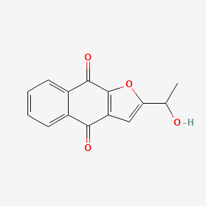 molecular formula C14H10O4 B1594901 2-(1-Hydroxyethyl)naphtho(2,3-b)furan-4,9-dione CAS No. 83889-95-6