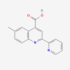 molecular formula C16H12N2O2 B1594934 6-甲基-2-吡啶-2-基喹啉-4-羧酸 CAS No. 5110-01-0