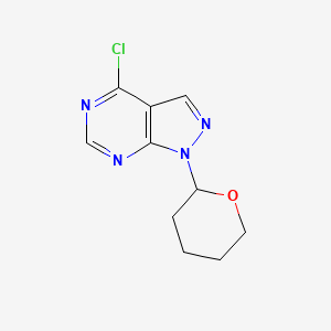 molecular formula C10H11ClN4O B1594952 4-氯-1-(四氢-2H-吡喃-2-基)-1H-吡唑并[3,4-d]嘧啶 CAS No. 91446-15-0