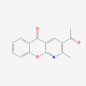 molecular formula C15H11NO3 B1594979 3-乙酰基-2-甲基-5H-[1]苯并吡喃并[2,3-b]吡啶-5-酮 CAS No. 67867-47-4