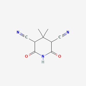 molecular formula C9H9N3O2 B1595001 4,4-二甲基-2,6-二氧代哌啶-3,5-二腈 CAS No. 61193-04-2